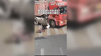 Motorcyclist Miraculously Survives Being Hit In The Head By A Semi-trailer Truck