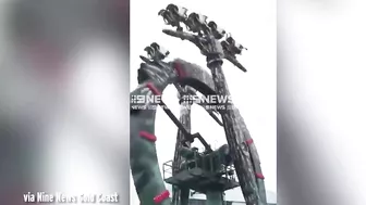 Screaming and shaken passengers stuck upside down on ride in Australia