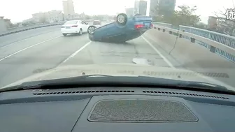 See What Happens When A Car Tries To Cross Two Lanes Of Traffic