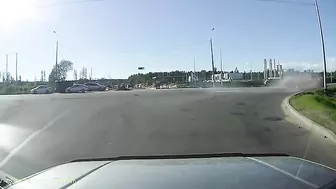 Speeding Car Causes Brutal Head On Crash