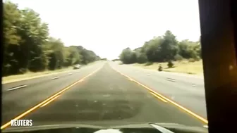 Terrifying Moment Plane Crashes Onto Motorway In Front Of Driver