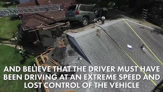 This Car Managed To Crash On Top Of A House