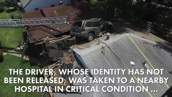 This Car Managed To Crash On Top Of A House