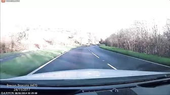 Three vehicles sent flying across UK road in horrific overtake