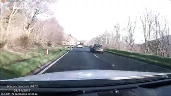 Three vehicles sent flying across UK road in horrific overtake