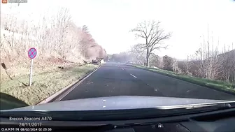 Three vehicles sent flying across UK road in horrific overtake