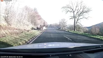 Three vehicles sent flying across UK road in horrific overtake