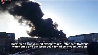 Fire Breaks Out At Tottenham Hotspur Warehouse