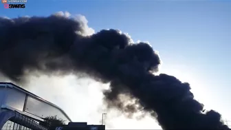 Fire Breaks Out At Tottenham Hotspur Warehouse