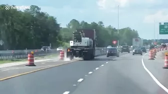 Truck Explodes In Florida Accident