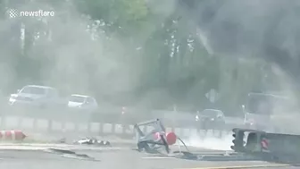 Truck Explodes In Florida Accident