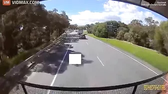 Truck slams into back of braking car sending it into another vehicle