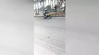 Two motorcyclists gored by big loaded truck