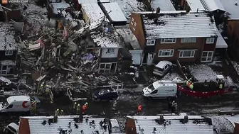 Two semi-detached houses destroyed in huge gas blast in Leicester