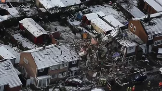 Two semi-detached houses destroyed in huge gas blast in Leicester