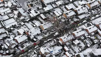 Two semi-detached houses destroyed in huge gas blast in Leicester