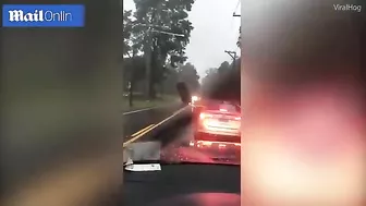 WTF: Car Appears To Literally Float During Storm