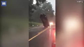 WTF: Car Appears To Literally Float During Storm