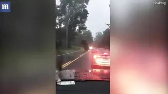 WTF: Car Appears To Literally Float During Storm