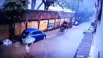 Wall Collapsed On A Woman Walking Down The Street