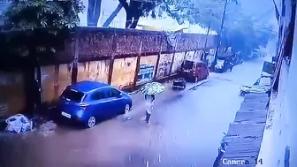 Wall Collapsed On A Woman Walking Down The Street