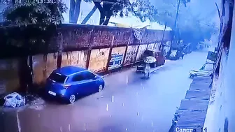 Wall Collapsed On A Woman Walking Down The Street