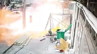 Welding work turns into a blast