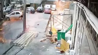 Welding work turns into a blast