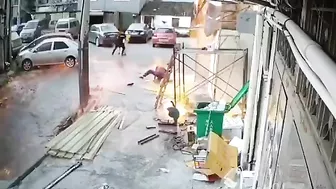 Welding work turns into a blast