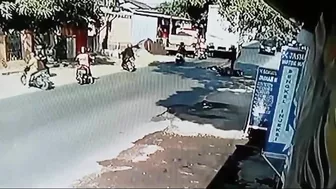 Woman On Motorcycle Hit By Truck