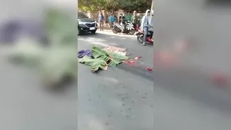 Woman On Motorcycle Hit By Truck