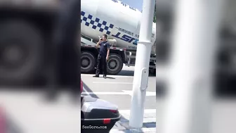 Woman Pinned Under A Cement Truck