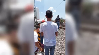 Woman knocked and killed by a train