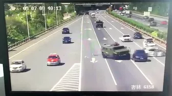 An Armored Vehicle Had An Accident