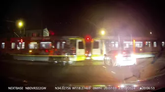 There Was A Near-collision Between Multiple Vehicles And A Train Accident.