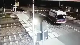 Polish Ambulance Driver Collides With Train