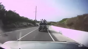 An SUV Carrying Tourists Overturned On The Highway