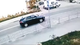 Army Colonel's Car Destroyed On Road