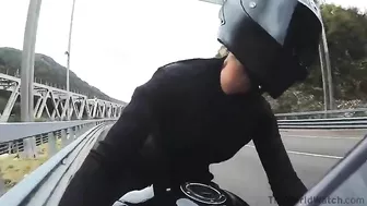 Blonde Girl Mysteriously Met On Motorcycle