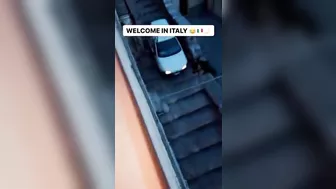 The Car Drove Down The Stairs