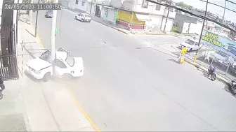 The Car Hit The Pole