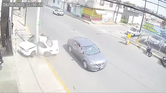 The Car Hit The Pole
