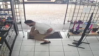 The Car Suddenly Rushed Into The Store