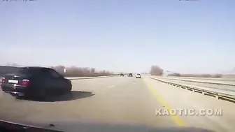 Changing A Tire In The Middle Of The Highway