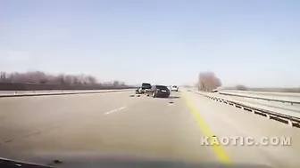 Changing A Tire In The Middle Of The Highway