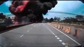 Horrifying Video Shows Moment Plane Crashes On Malaysian Highway
