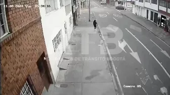 Colombian Car Misses Stop Sign And Hits Bus