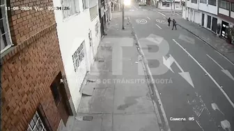 Colombian Car Misses Stop Sign And Hits Bus