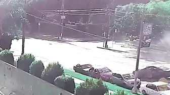 Police Car Hits Civilian Car