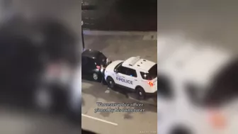 Police Officer Trapped In His Own Car